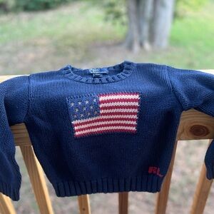 Kids 4T Vintage The Iconic Flag Sweater by POLO Ralph Lauren